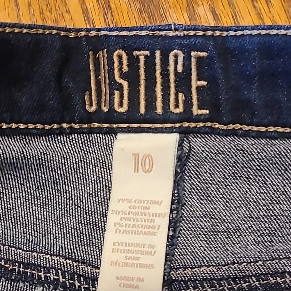 Justice Patriotic Denim Shorts